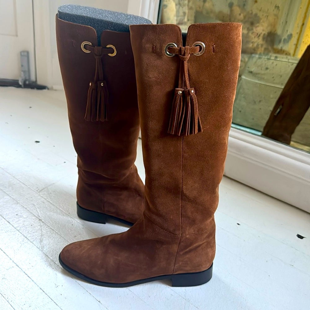 M GEMI Tall Suede Brown boot